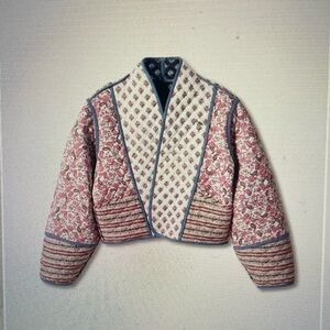 Mango Floral Quilted Reversible Jacket